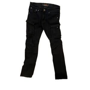 Copper Rivet Cargo Pocket Distressed Jeans Mens 30x30